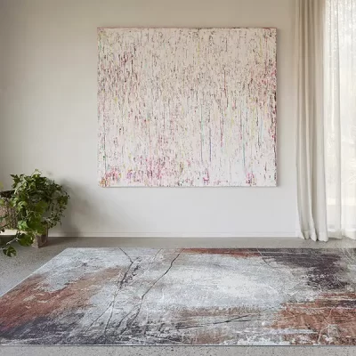 Tepih Mayumi Orange Abstract